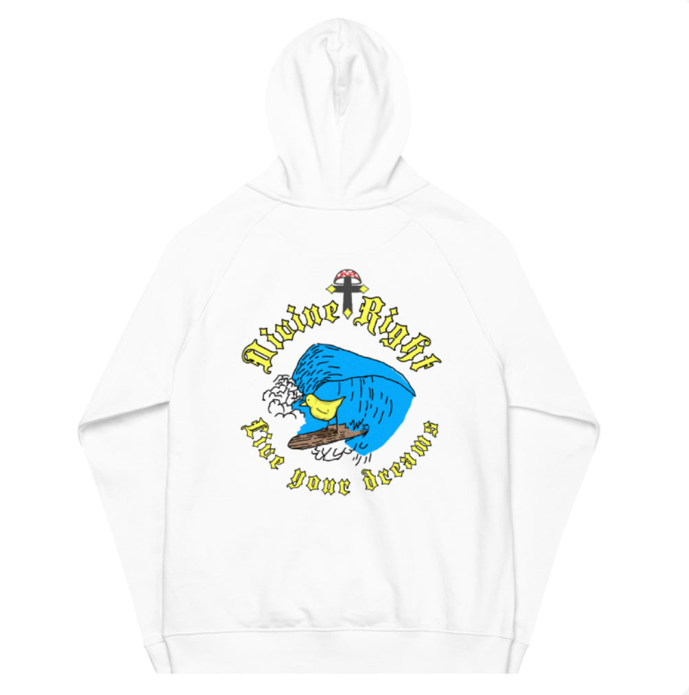 DIVINE RIGHT Live Your Dreams Surfing Chicken Hoodie